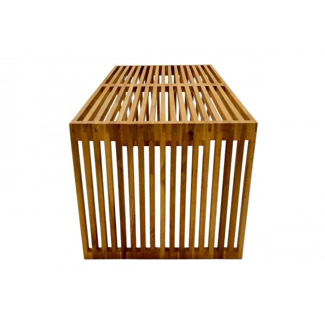 Τραπέζι "MARLIN" από ξύλο σε φυσικό χρώμα 100x50x45