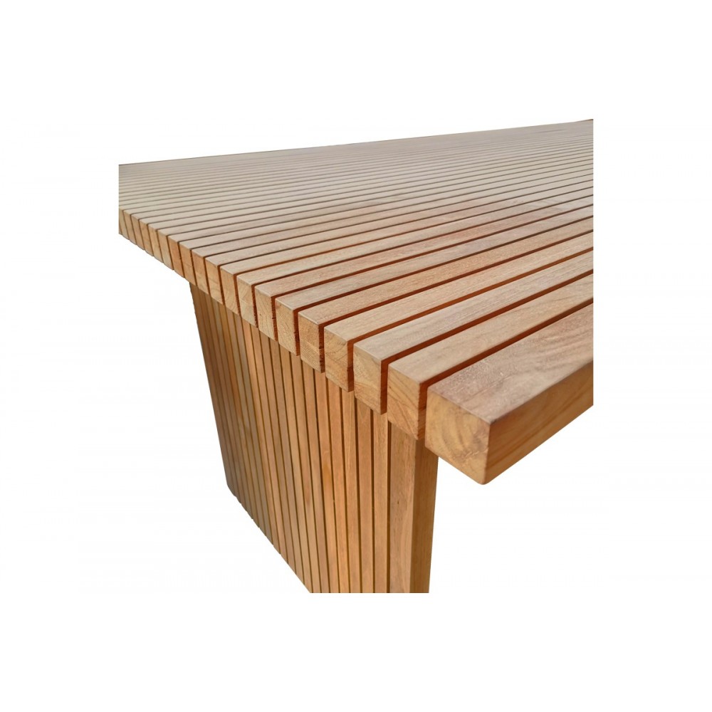 Τραπέζι "ZIBRA" από ξύλο σε φυσικό χρώμα 220x100x75