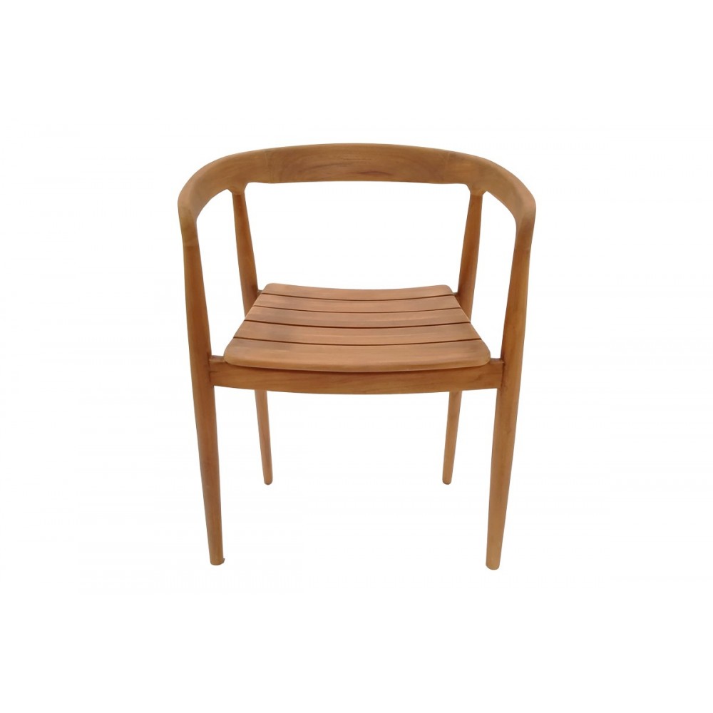 Πολυθρόνα "NOODY" από ξύλο σε φυσικό χρώμα 62x55x75