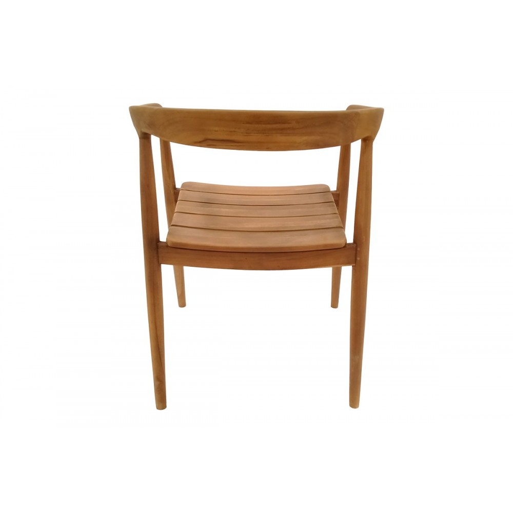 Πολυθρόνα "NOODY" από ξύλο σε φυσικό χρώμα 62x55x75