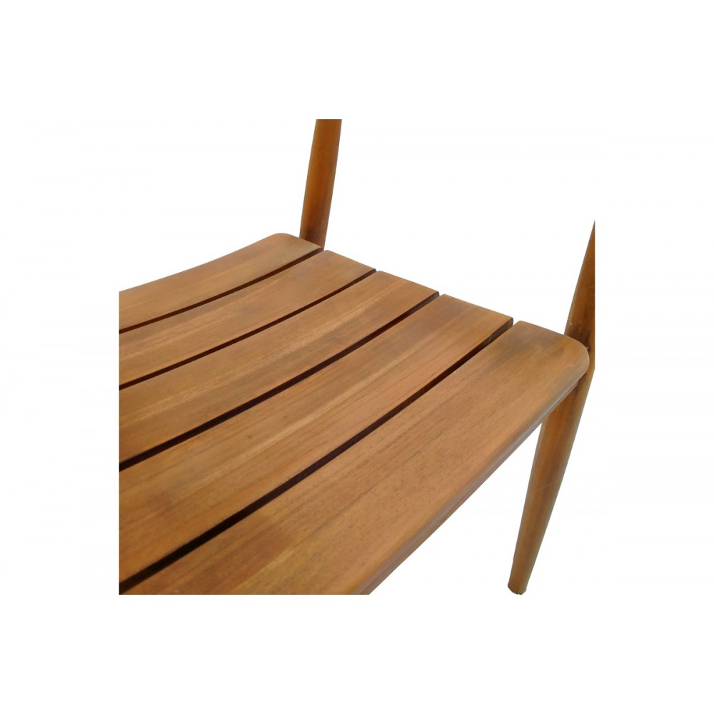 Πολυθρόνα "NOODY" από ξύλο σε φυσικό χρώμα 62x55x75