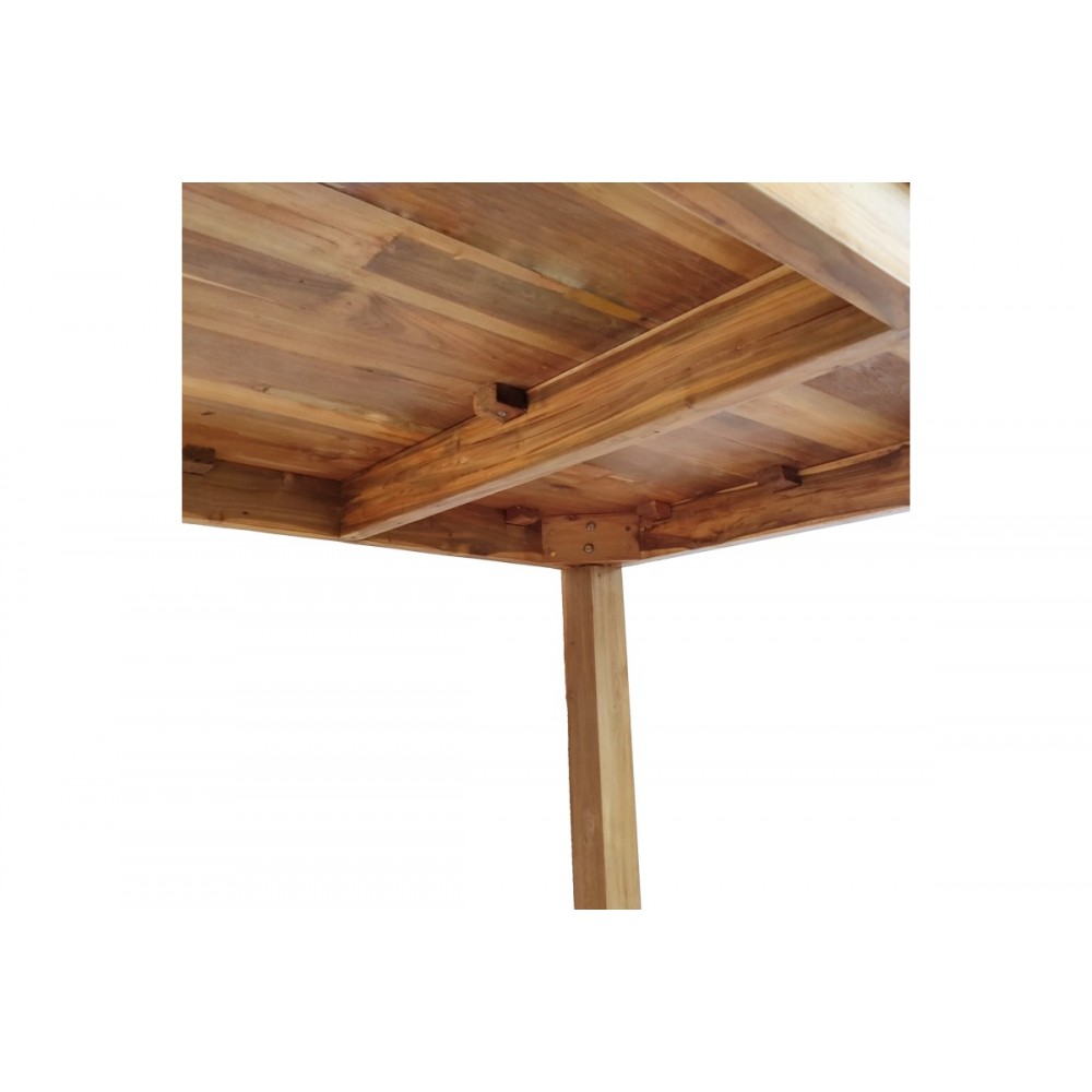 Τραπέζι "WOOLY" από ξύλο σε φυσικό χρώμα 220x90x75