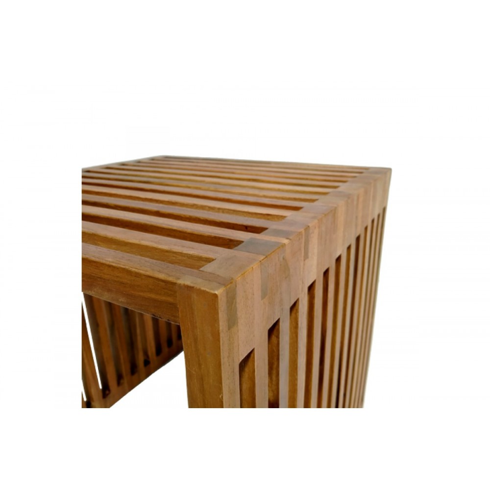 Βοηθητικό τραπέζι "SAIMON" από ξύλο σε φυσικό χρώμα 40x40x40