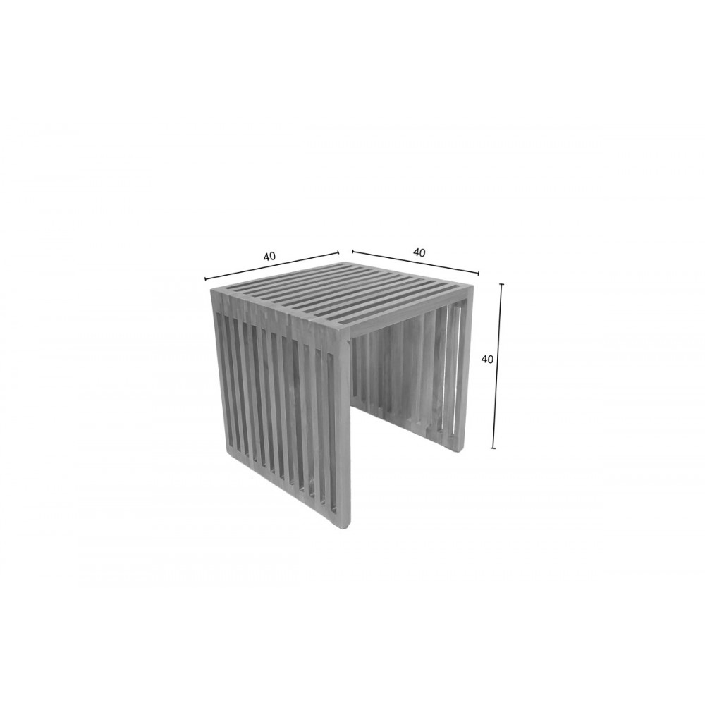 Βοηθητικό τραπέζι "SAIMON" από ξύλο σε φυσικό χρώμα 40x40x40