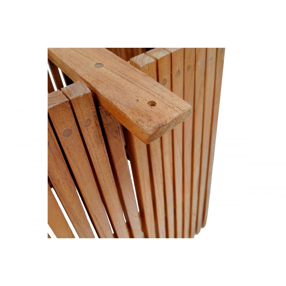 Βάση τραπεζιού "DARIUS" από ξύλο σε φυσικό χρώμα 60x60x75