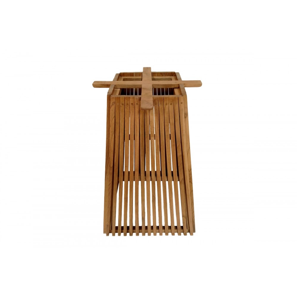 Βάση τραπεζιού μπαρ "DARIUS" από ξύλο σε φυσικό χρώμα 60x60x90