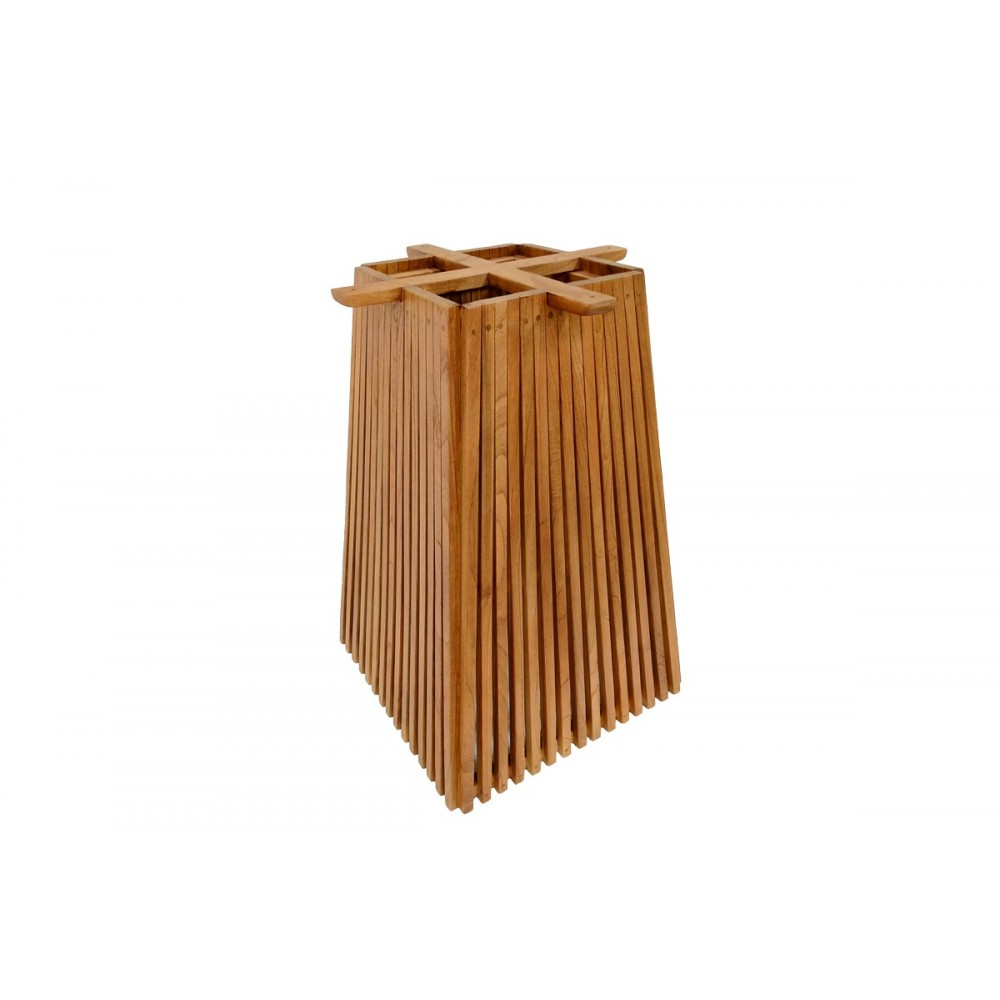 Βάση τραπεζιού μπαρ "DARIUS" από ξύλο σε φυσικό χρώμα 60x60x90