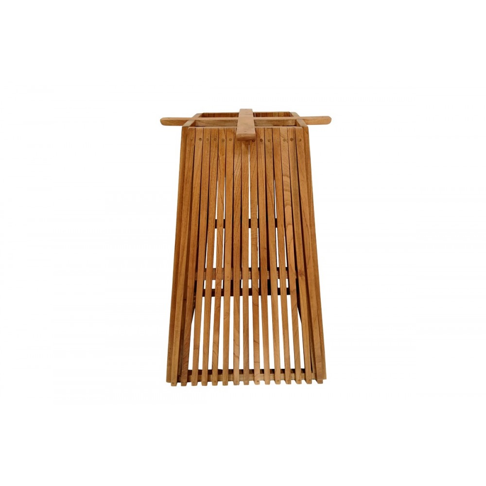 Βάση τραπεζιού μπαρ "DARIUS" από ξύλο σε φυσικό χρώμα 60x60x90