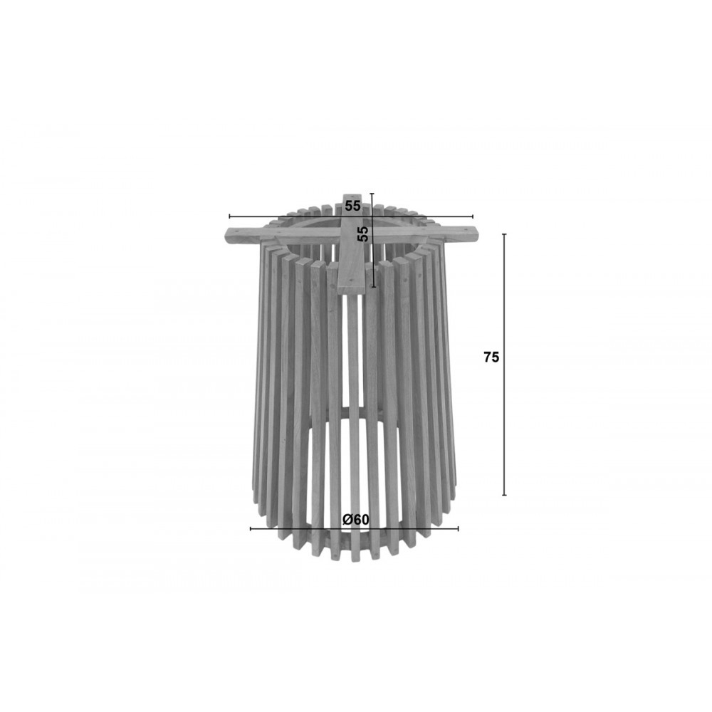 Βάση τραπεζιού "GALY" από ξύλο σε φυσικό χρώμα Φ60x75