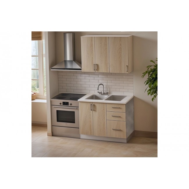 Σύνθεση κουζίνας "FESTA I" σε σονόμα χρώμα 100x60x85