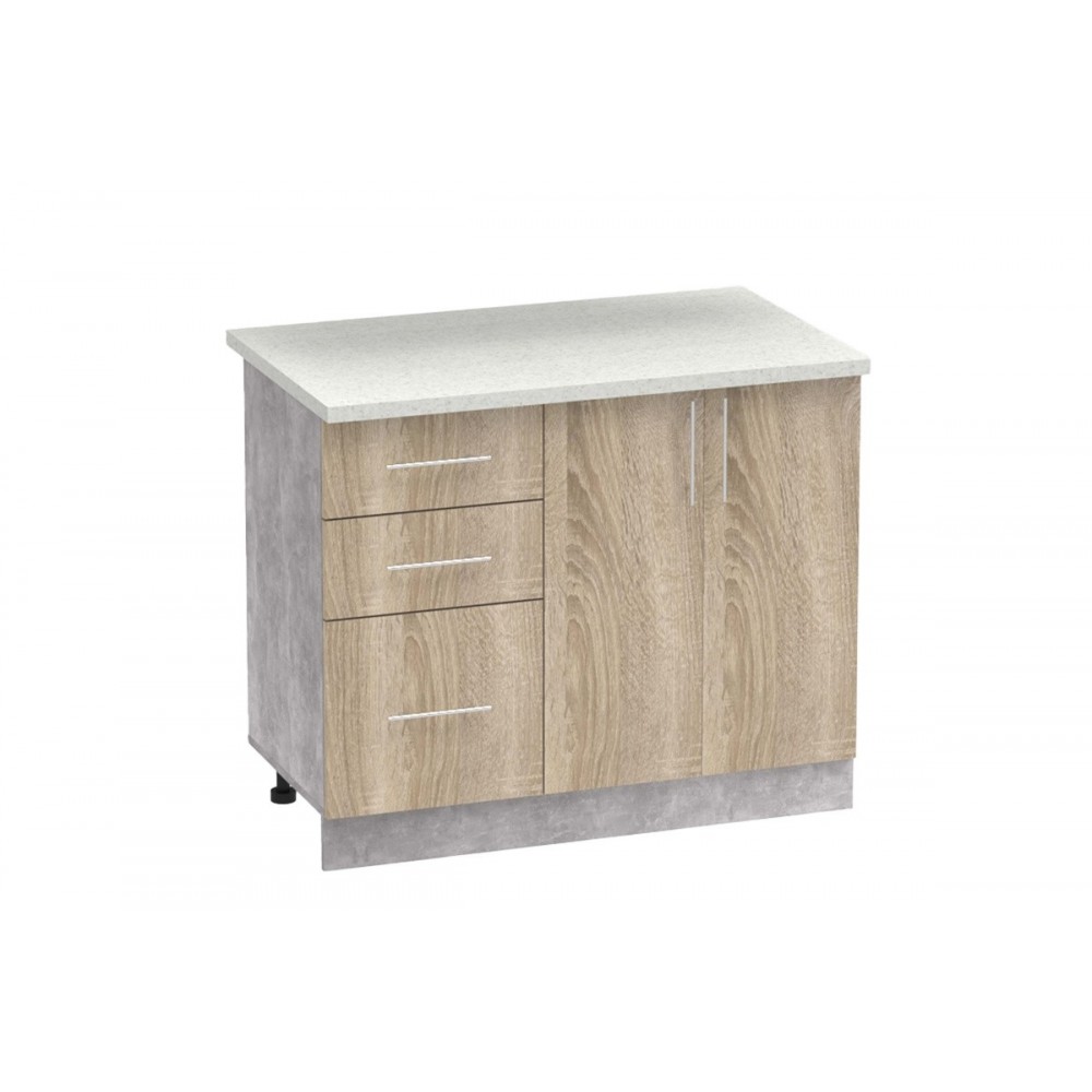 Σύνθεση κουζίνας "FESTA I" σε σονόμα χρώμα 100x60x85