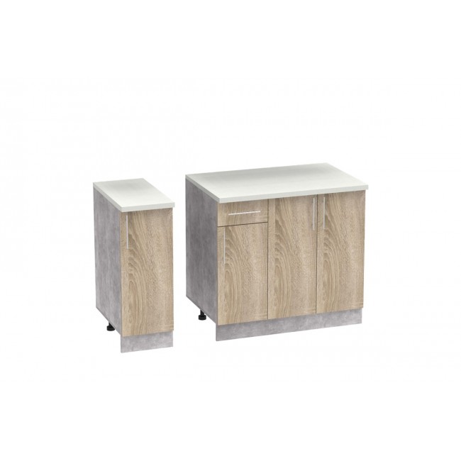 Σύνθεση κουζίνας "FESTA II" σε σονόμα χρώμα 120x60x85