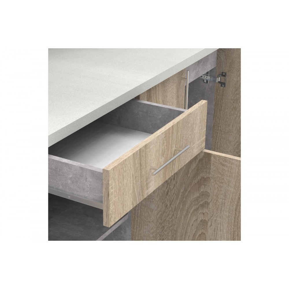 Σύνθεση κουζίνας "FESTA IV" σε σονόμα χρώμα 160x60x85