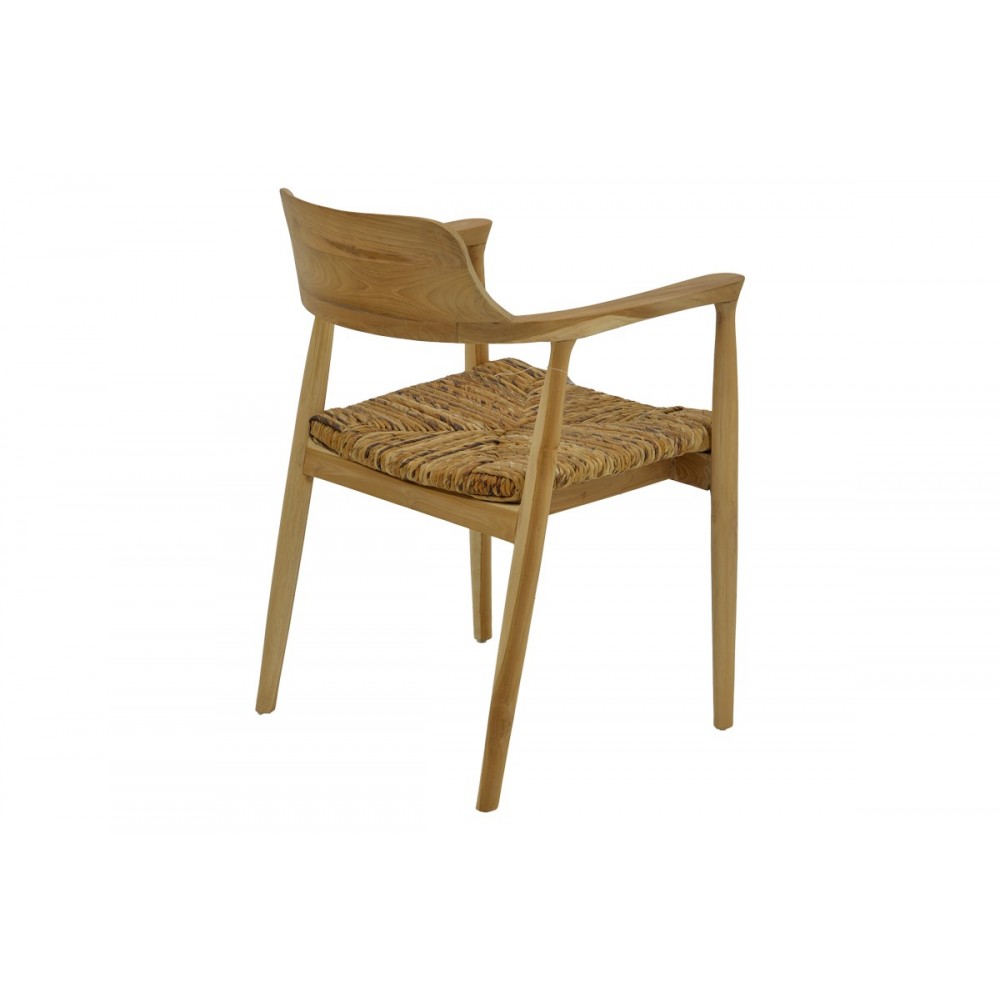 Πολυθρόνα "DENVERONE" από ξύλο/σχοινί σε φυσικό χρώμα 57x54x79