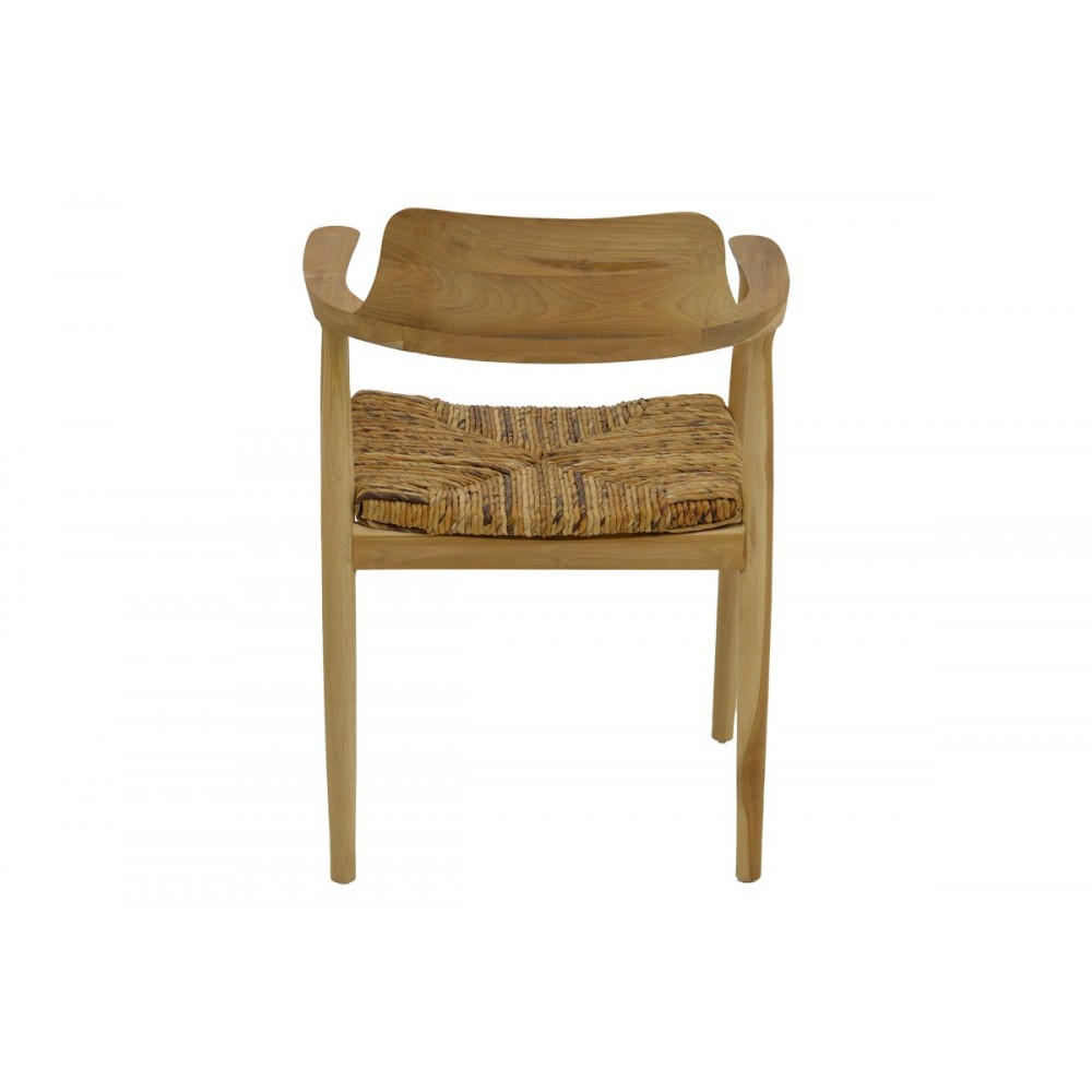 Πολυθρόνα "DENVERONE" από ξύλο/σχοινί σε φυσικό χρώμα 57x54x79