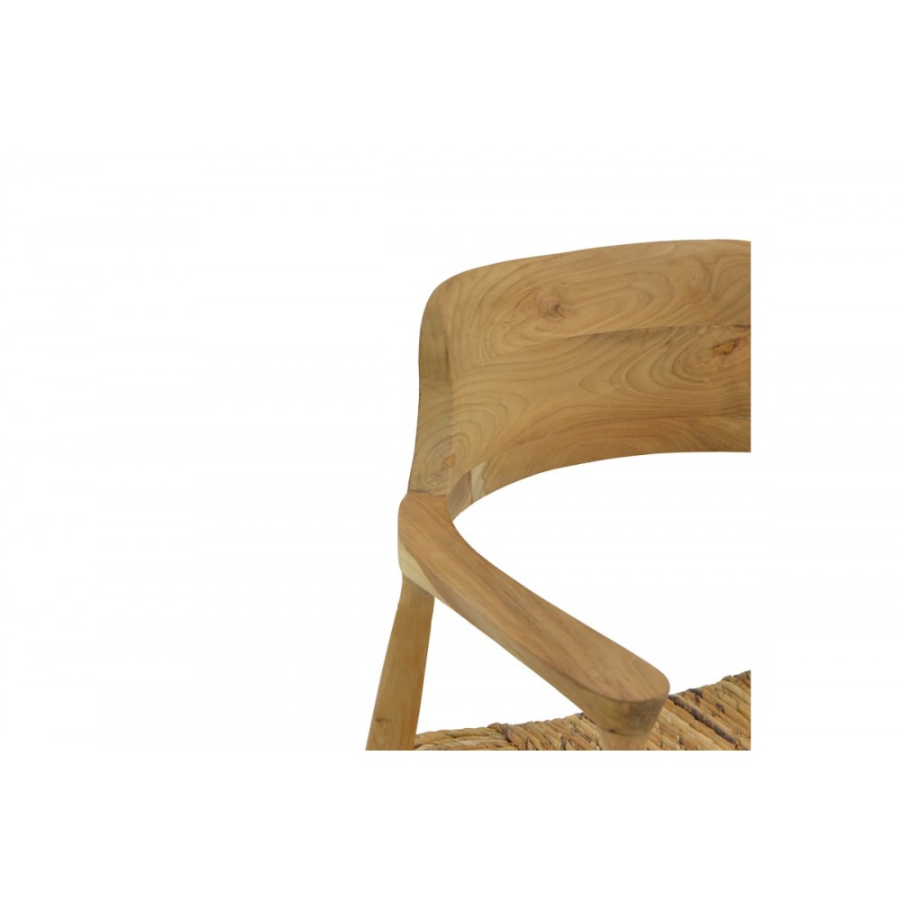 Πολυθρόνα "DENVERONE" από ξύλο/σχοινί σε φυσικό χρώμα 57x54x79