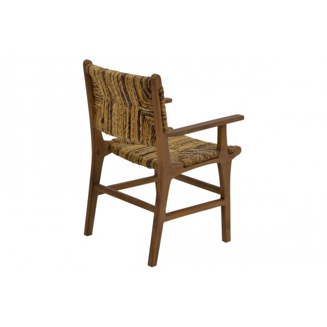 Πολυθρόνα "REFANE" από ξύλο/σχοινί σε φυσικό χρώμα 55x60x85