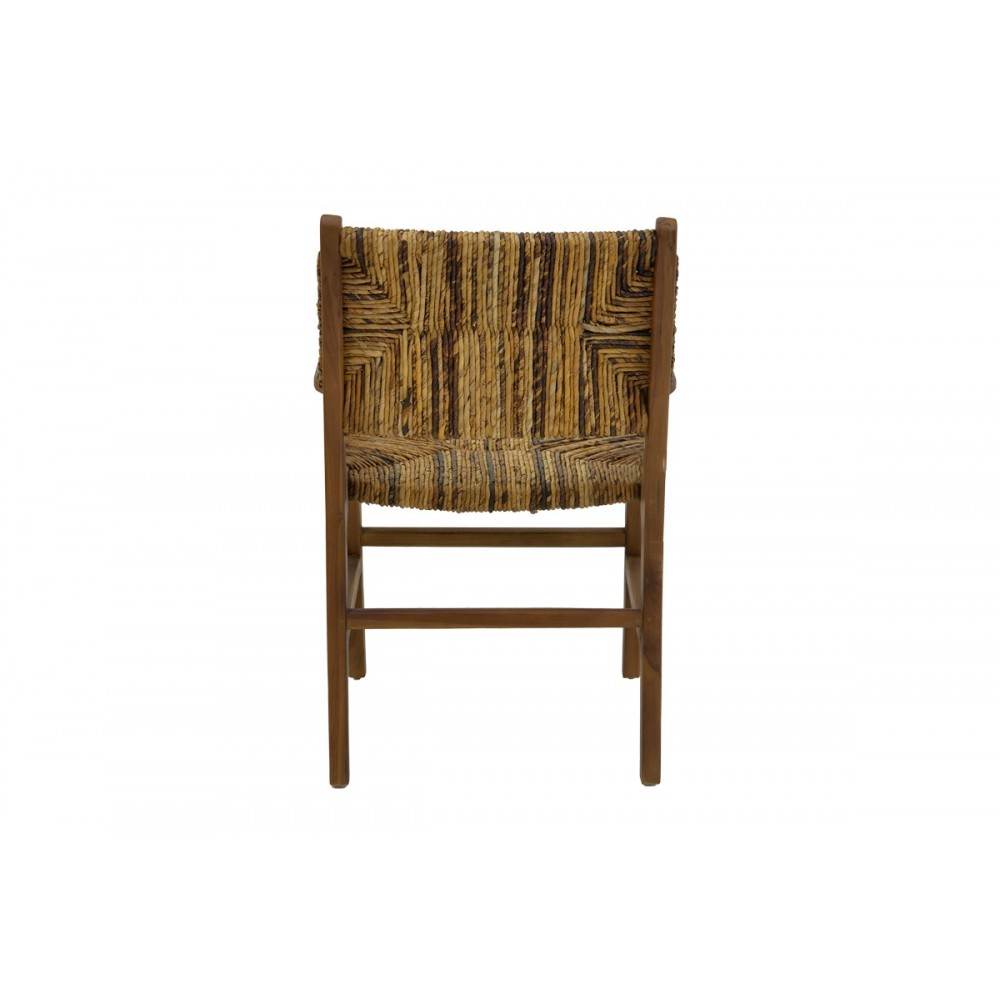 Πολυθρόνα "REFANE" από ξύλο/σχοινί σε φυσικό χρώμα 55x60x85