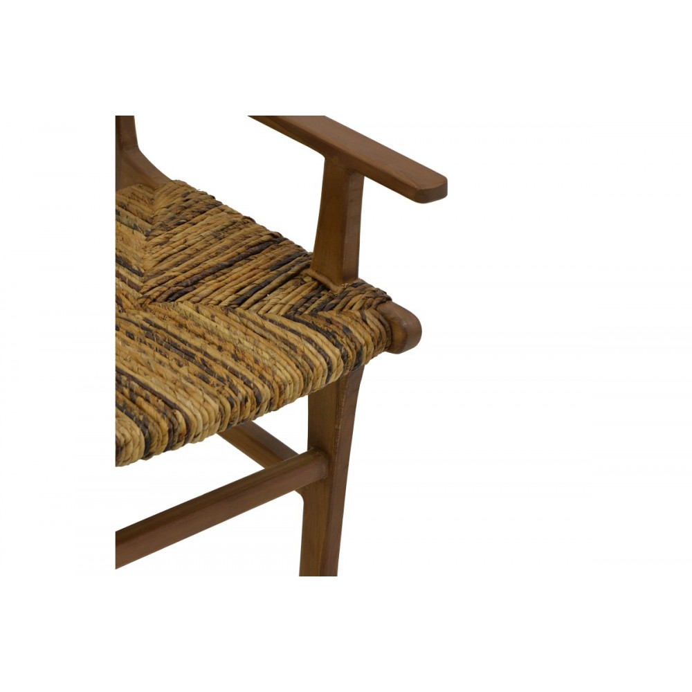 Πολυθρόνα "REFANE" από ξύλο/σχοινί σε φυσικό χρώμα 55x60x85
