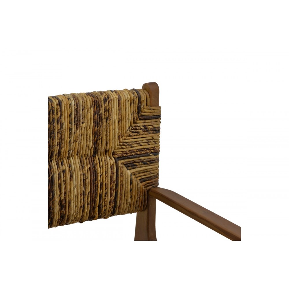 Πολυθρόνα "REFANE" από ξύλο/σχοινί σε φυσικό χρώμα 55x60x85