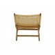 Πολυθρόνα "JERENZE" από ξύλο/rattan σε φυσικό χρώμα 65x78x68