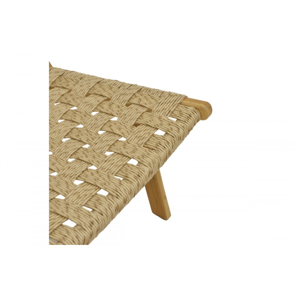 Πολυθρόνα "FOLDERE" από ξύλο/σχοινί σε φυσικό χρώμα 65x78x68