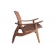 Πολυθρόνα "ΒRΑΖΙΝ" από ξύλο σε καρυδί χρώμα 72x71x77