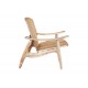 Πολυθρόνα "ΒRΑΖΙΝ" από ξύλο σε φυσικό χρώμα 72x71x77