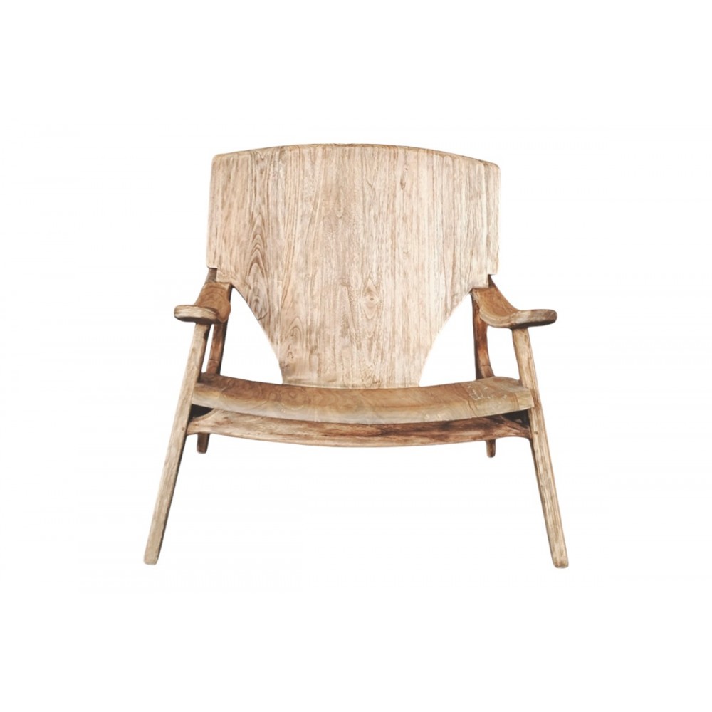 Πολυθρόνα "ΒRΑΖΙΝ" από ξύλο σε φυσικό χρώμα 72x71x77