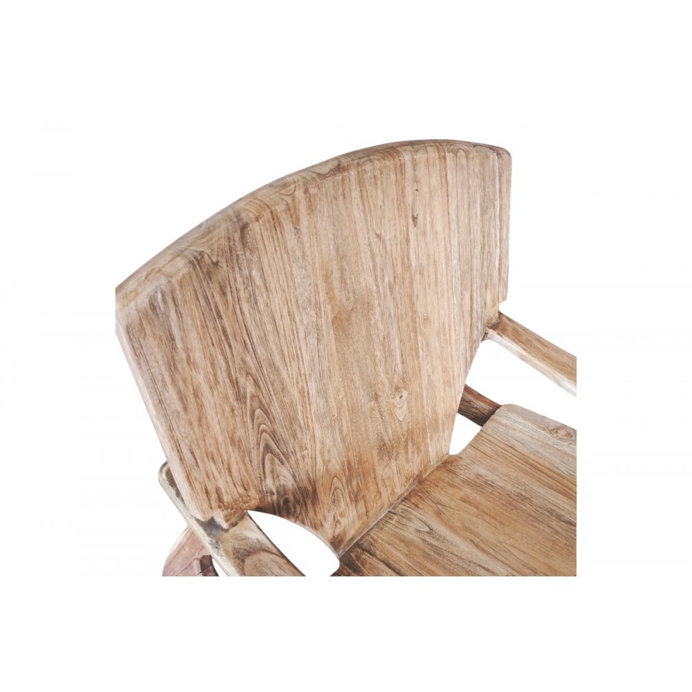 Πολυθρόνα "ΒRΑΖΙΝ" από ξύλο σε φυσικό χρώμα 72x71x77