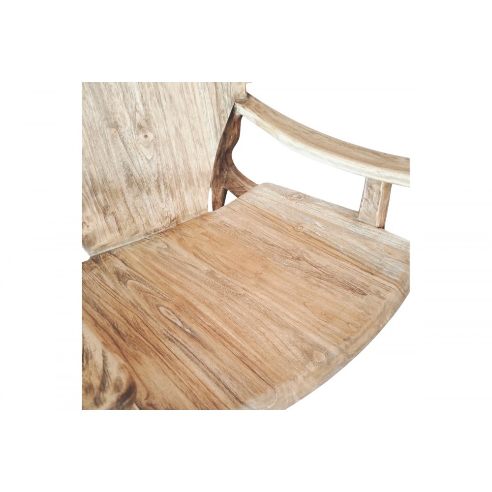 Πολυθρόνα "ΒRΑΖΙΝ" από ξύλο σε φυσικό χρώμα 72x71x77
