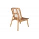 Καρέκλα "VIBORG" από ξύλο/rattan σε φυσικό χρώμα 60x75x87
