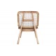 Καρέκλα "VIBORG" από ξύλο/rattan σε φυσικό χρώμα 60x75x87