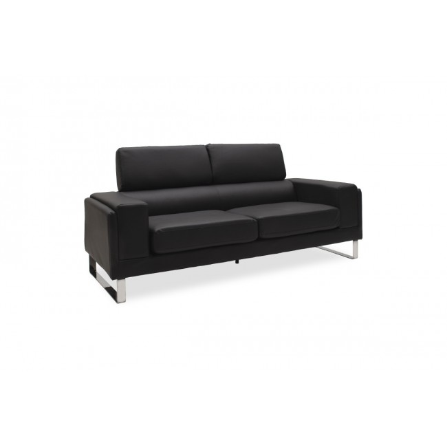 Σετ σαλονιού 2τμχ "SHEA" από pu σε μαύρο χρώμα 198x80x87