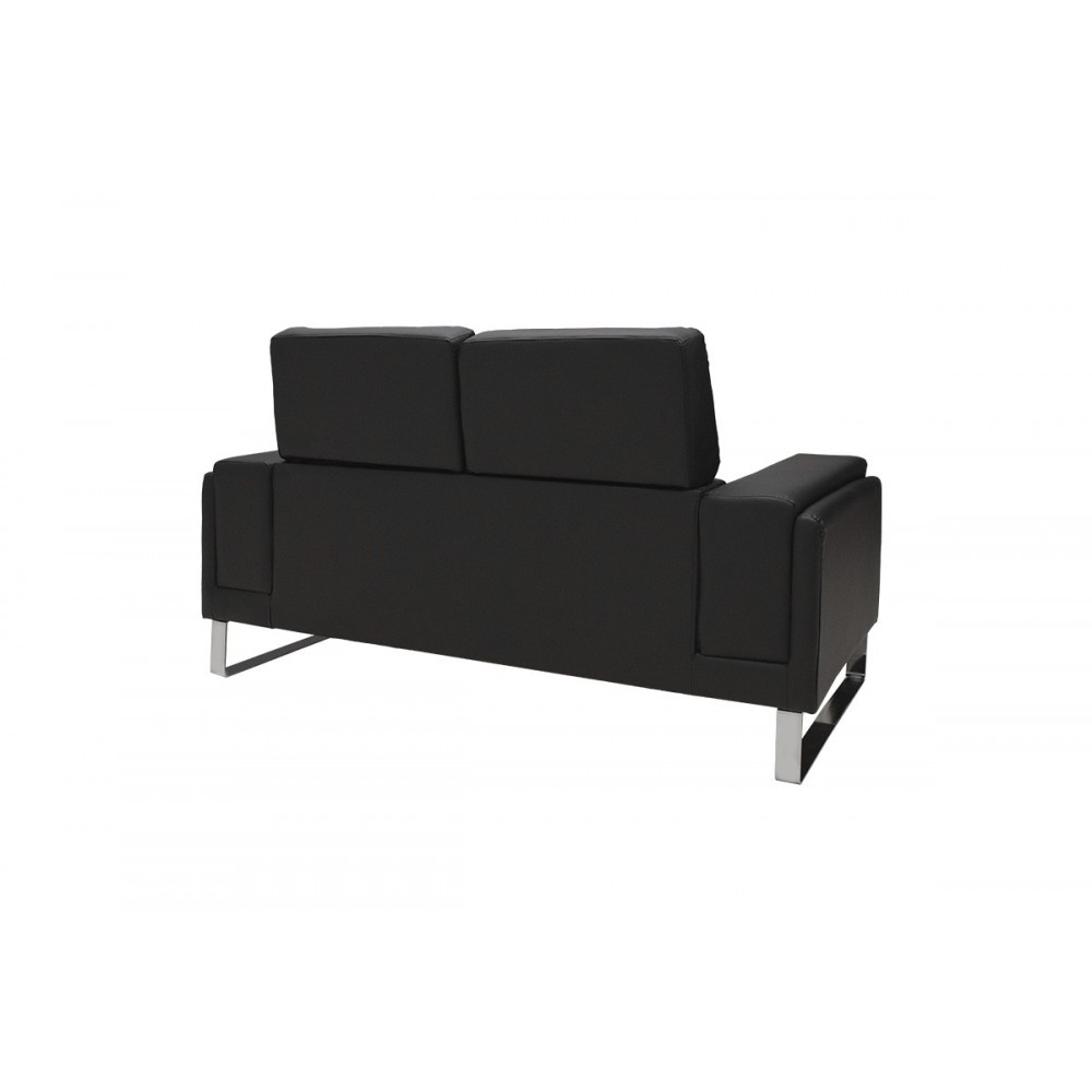 Σετ σαλονιού 2τμχ "SHEA" από pu σε μαύρο χρώμα 198x80x87