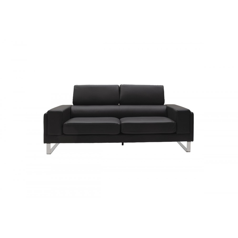 Σετ σαλονιού 2τμχ "SHEA" από pu σε μαύρο χρώμα 198x80x87