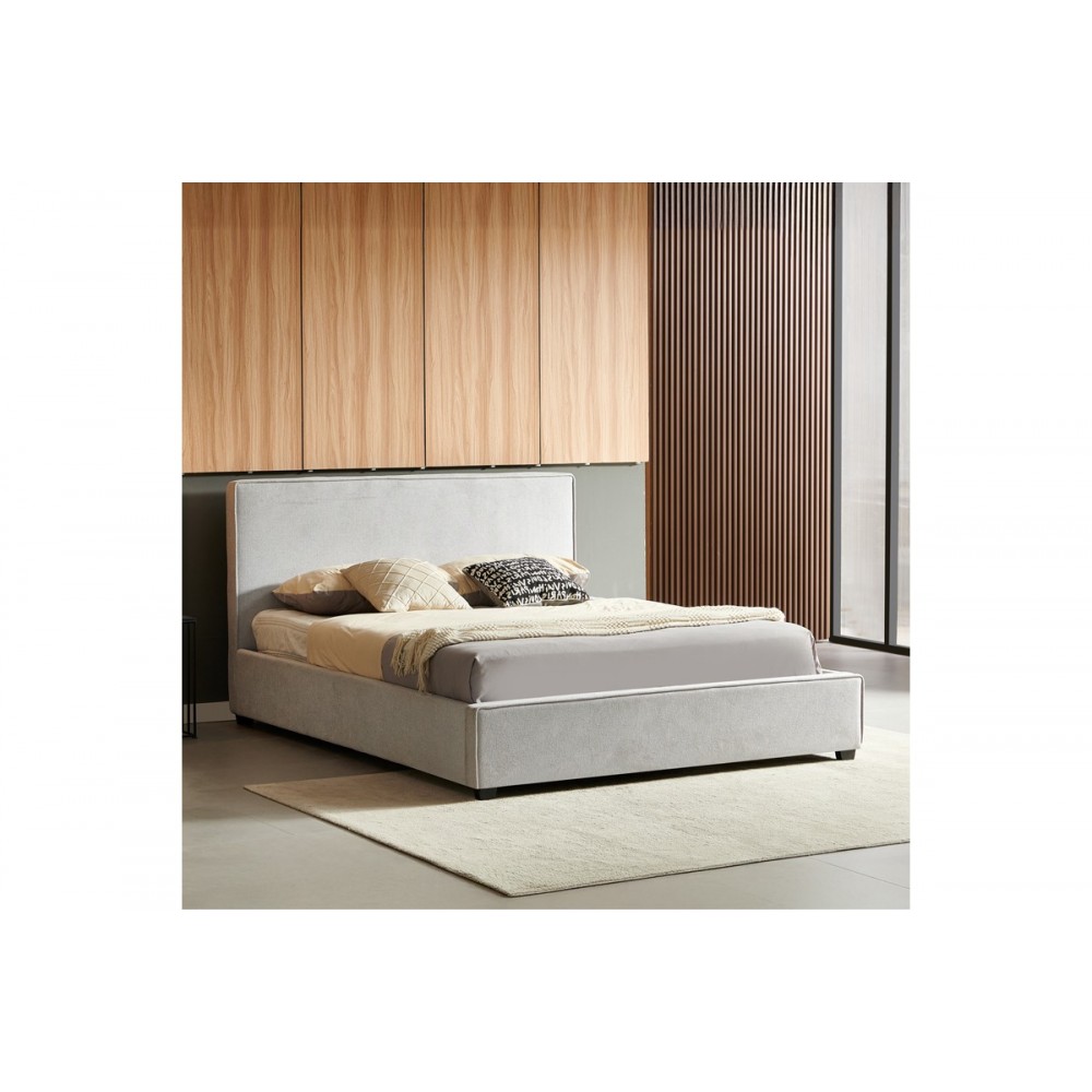 Κρεβάτι διπλό "BEDKA" από ύφασμα σε γκρι χρώμα 170x217x105