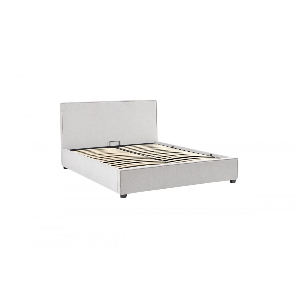 Κρεβάτι διπλό "BEDKA" από ύφασμα σε γκρι χρώμα 170x217x105