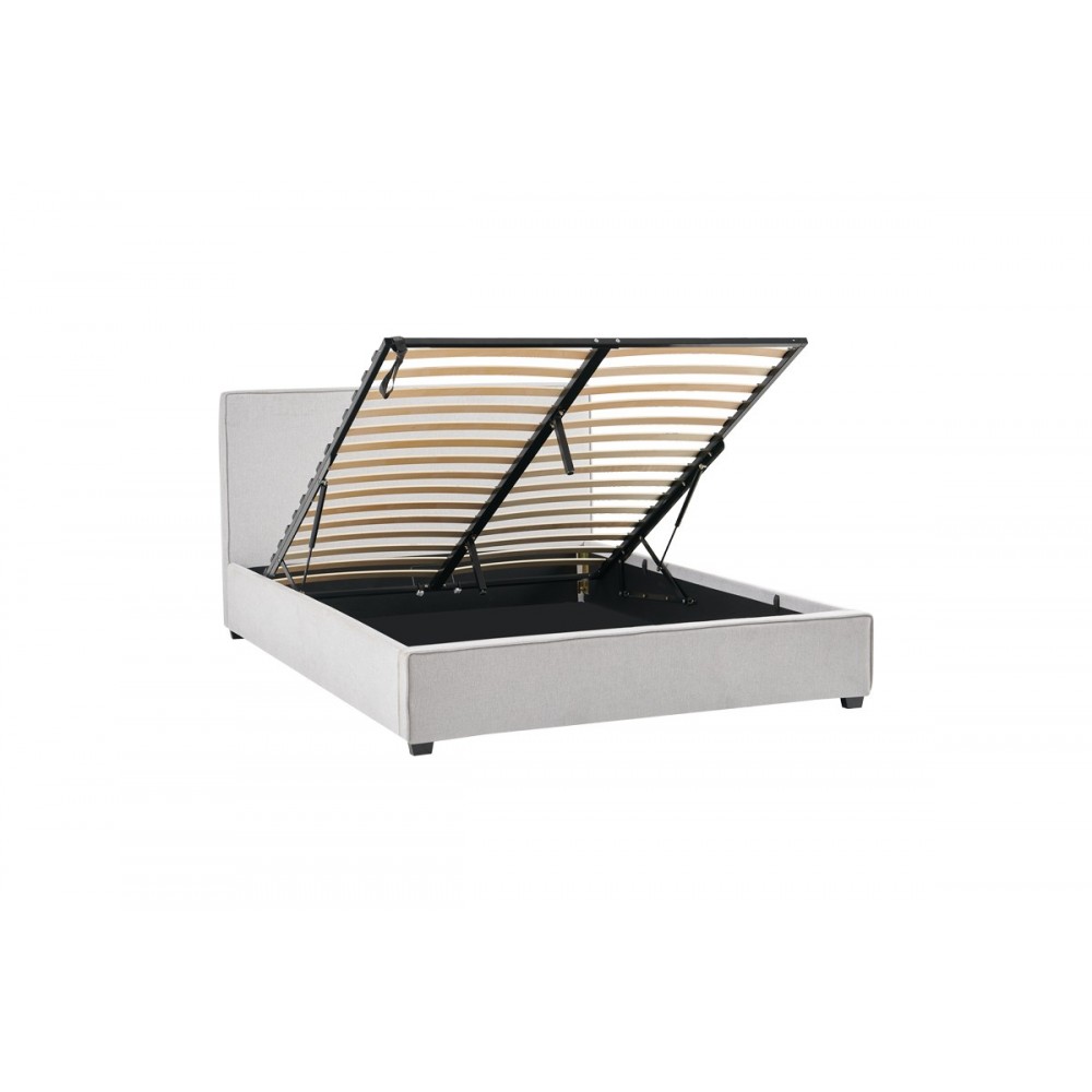 Κρεβάτι διπλό "BEDKA" από ύφασμα σε γκρι χρώμα 170x217x105