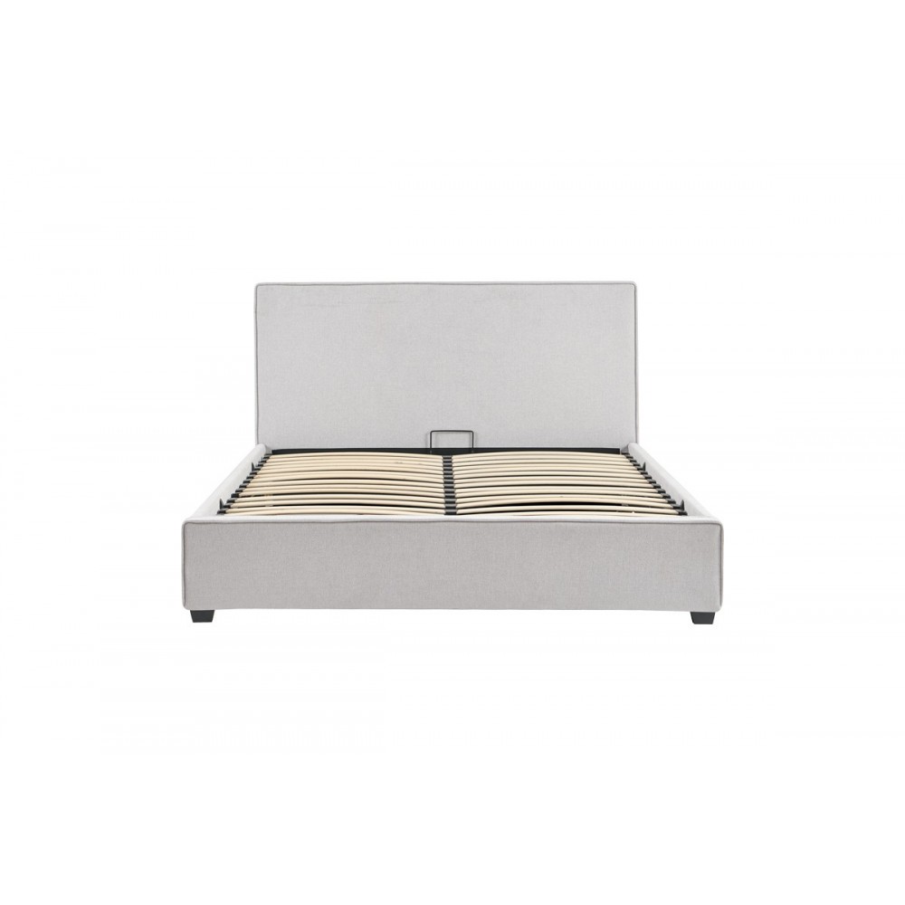 Κρεβάτι διπλό "BEDKA" από ύφασμα σε γκρι χρώμα 170x217x105