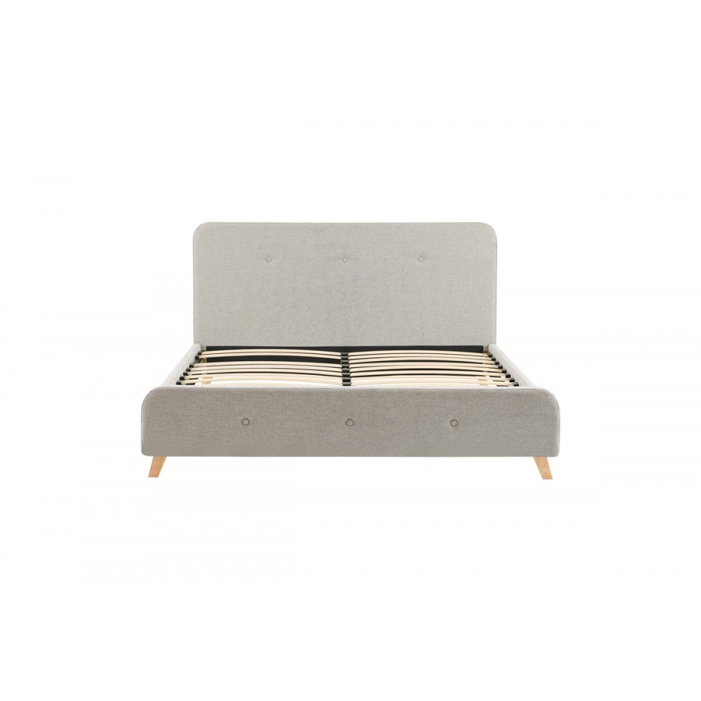 Κρεβάτι διπλό "RESTEL" από ύφασμα σε γκρι/μπεζ χρώμα 170x214x96