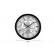 Ρολόι τοίχου "RABBY" από pp σε μαύρο αντικέ χρώμα Φ45.3x6.5