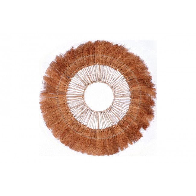 Διακοσμητικό τοίχου "RAMINE" από ξύλο σε φυσικό χρώμα Φ70x10