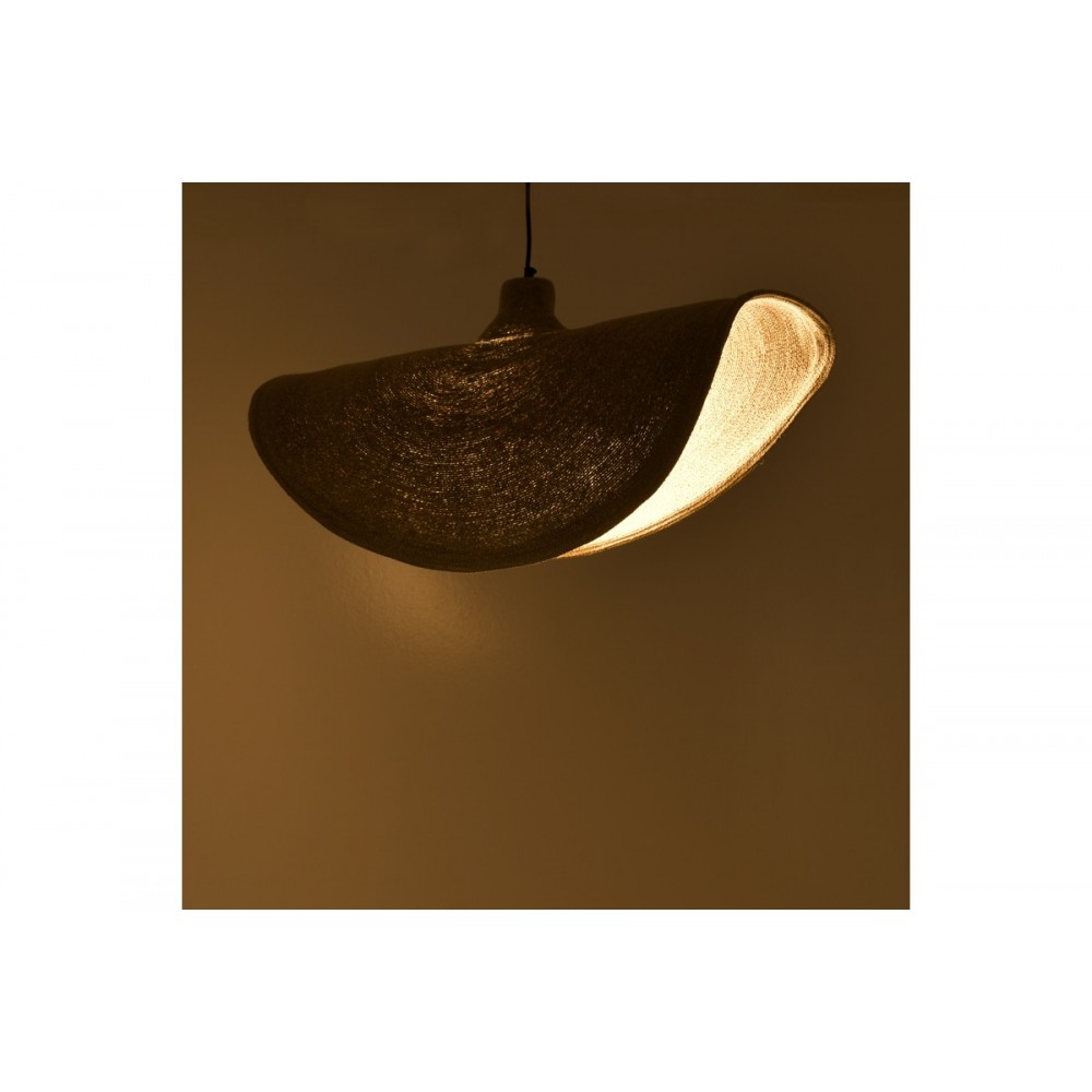 Φωτιστικό οροφής "ACFEN" από ψάθα σε φυσικό χρώμα Φ72x6