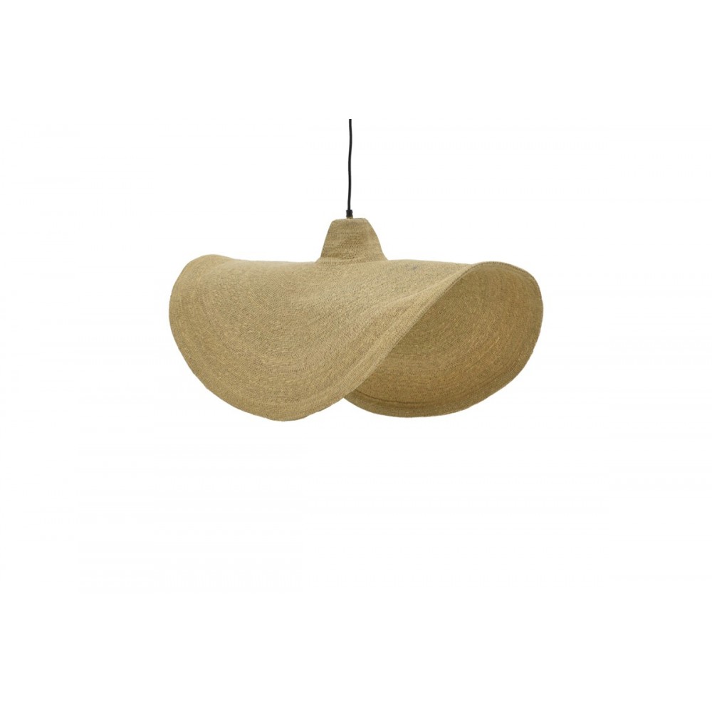 Φωτιστικό οροφής "ACFEN" από ψάθα σε φυσικό χρώμα Φ72x6