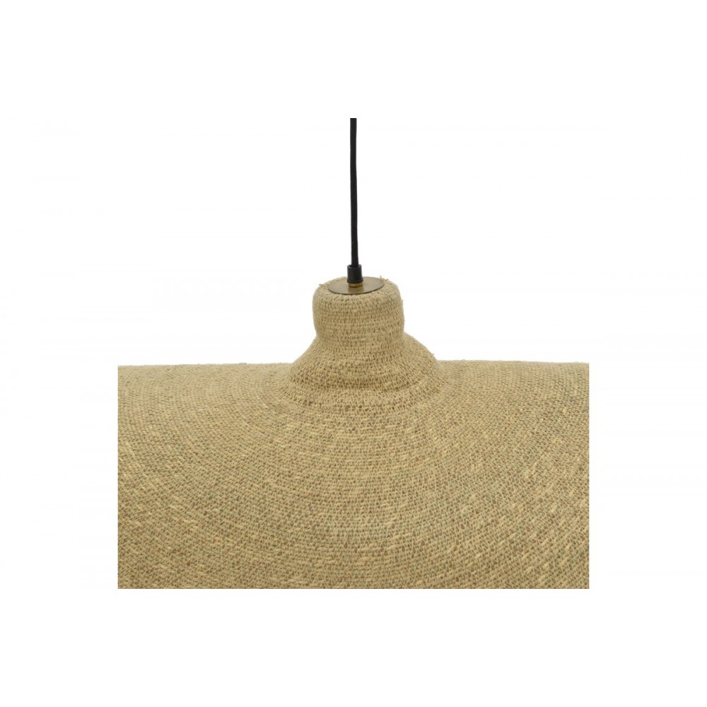 Φωτιστικό οροφής "ACFEN" από ψάθα σε φυσικό χρώμα Φ72x6