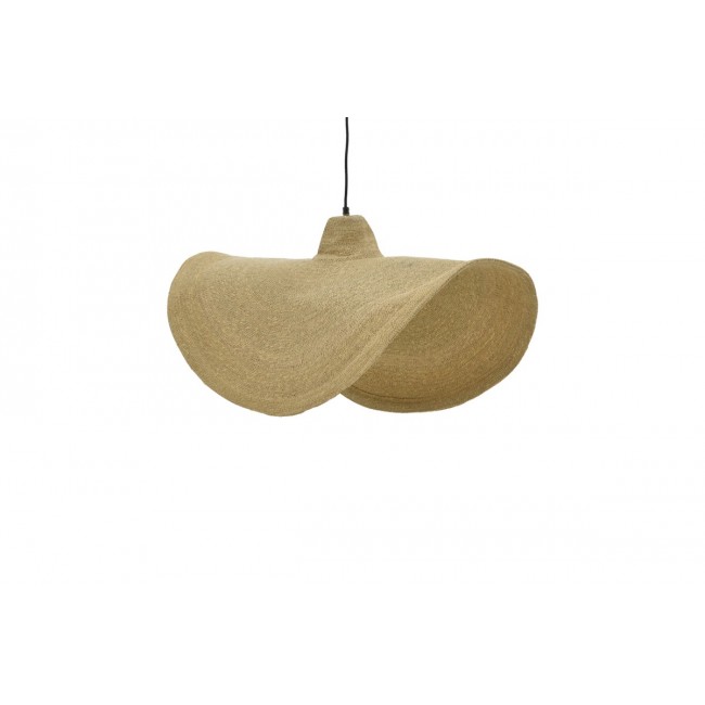 Φωτιστικό οροφής "ACFEN" από ψάθα σε φυσικό χρώμα Φ72x6