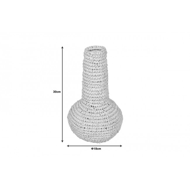 Βάζο "SANNERY" από sisal σε φυσικό χρώμα Φ18x30