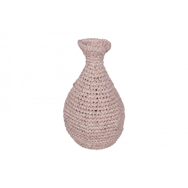 Βάζο "SANNERY I" από sisal σε φυσικό χρώμα Φ20x32