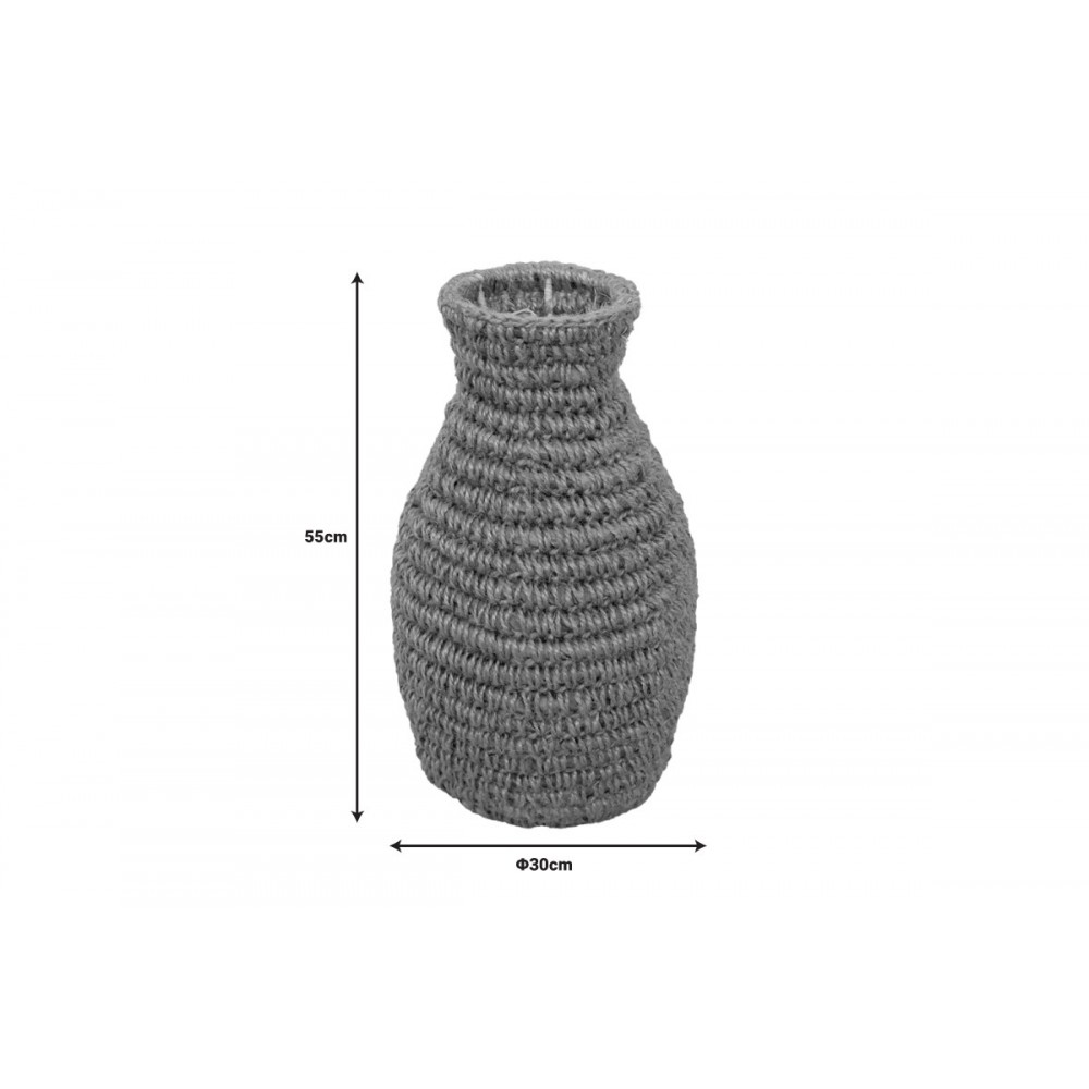 Βάζο "AGELEN" από sisal σε φυσικό χρώμα Φ30x55